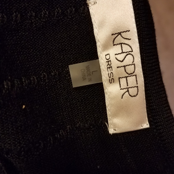 Kasper Women's Black Knit Sweater Dress - Picture 6 of 6